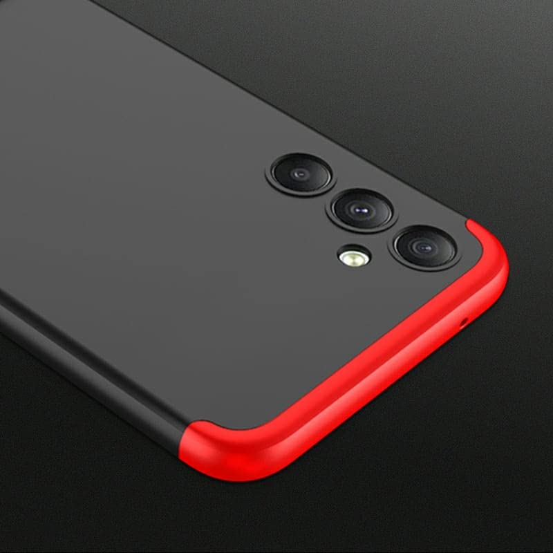 SPAZY CASE® Samsung Galaxy A15 5G Back Cover | Full Body 3 in 1 Slim Fit 360 Degree Protection Hybrid Hard Bumper Back Case Cover for Samsung Galaxy A15 5G - Black & Red - Image 3