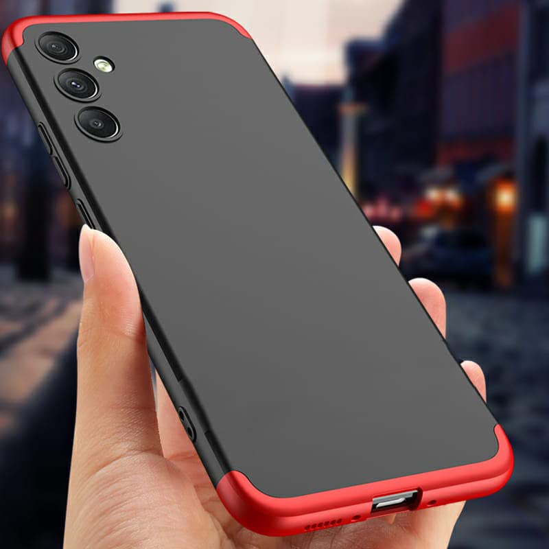 SPAZY CASE® Samsung Galaxy A15 5G Back Cover | Full Body 3 in 1 Slim Fit 360 Degree Protection Hybrid Hard Bumper Back Case Cover for Samsung Galaxy A15 5G - Black & Red - Image 5