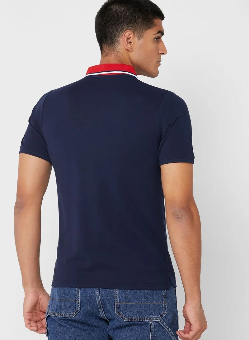 Seventy Five Jacquard Collar Polo Shirt