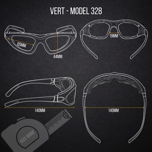 WYND Blocker Vert Motorcycle & Boating Sports Wrap Around Polarized Sunglasses (Black/Smoke Lens) - Image 3
