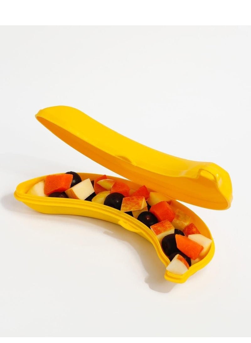 "علبة حفظ الموز المحمولة – حافظة بلاستيكية آمنة وخفيفة الوزن تحمي الموز من الكدمات وتحافظ على طزاجته للمدرسة والعمل والرحلات" (قطعتين) - Image 4