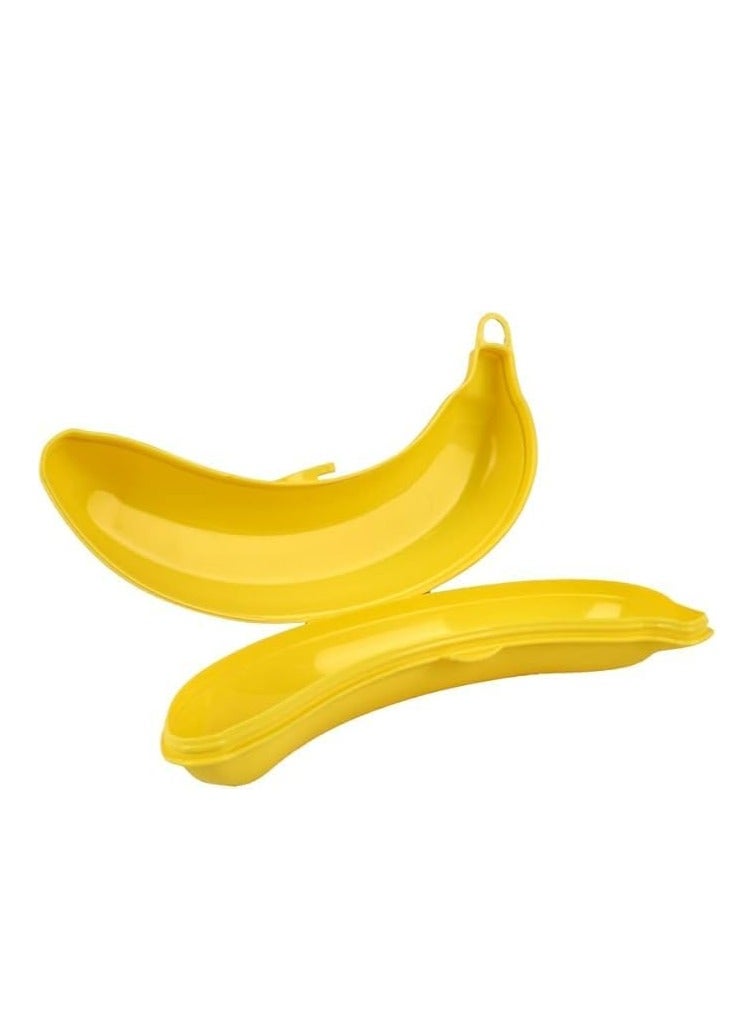 "علبة حفظ الموز المحمولة – حافظة بلاستيكية آمنة وخفيفة الوزن تحمي الموز من الكدمات وتحافظ على طزاجته للمدرسة والعمل والرحلات" (قطعتين) - Image 5