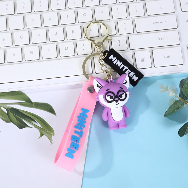 Seven Miniteen Cartoon With Silicone Three-Dimensional Key Chain Pendant Jewelry - Image 1