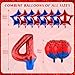 AXBMM 40 Inch Spider Theme Number Balloon Number Block Foil Number 4 Balloons Large Big Numbers Helium Balloon for Girls Boys 4th Birthday Theme Party Decorations Number 4 - Image 4