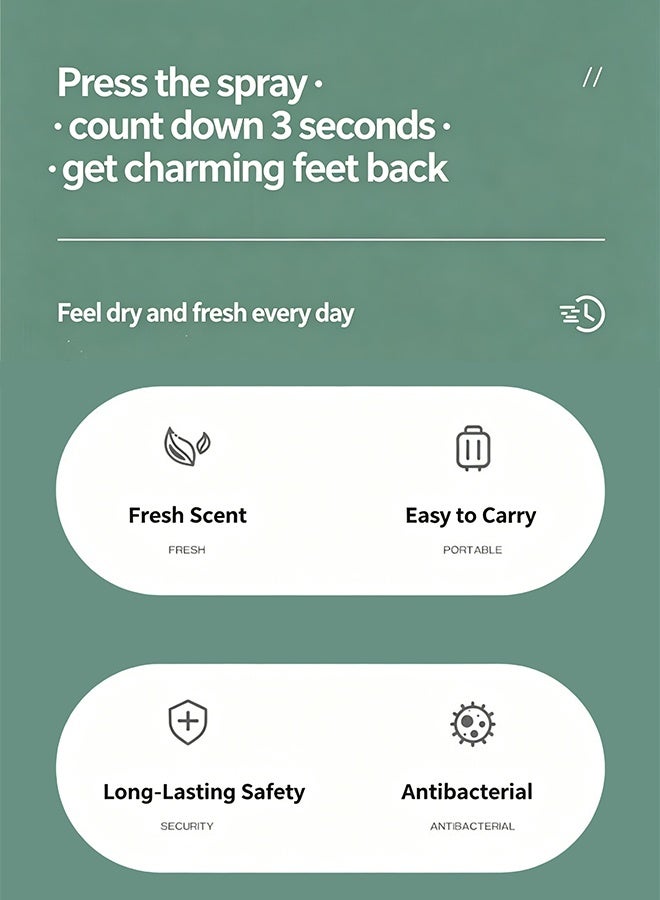 هاي Deodorizing Shoe Spray 150ml, Shoe Odor Spray, Foot and Sock Deodorant, Antibacterial Spray Shoe and Socks Freshener, Muti Purpose Foot Odor for Shoes Sneakers Boots Sandals - Image 4