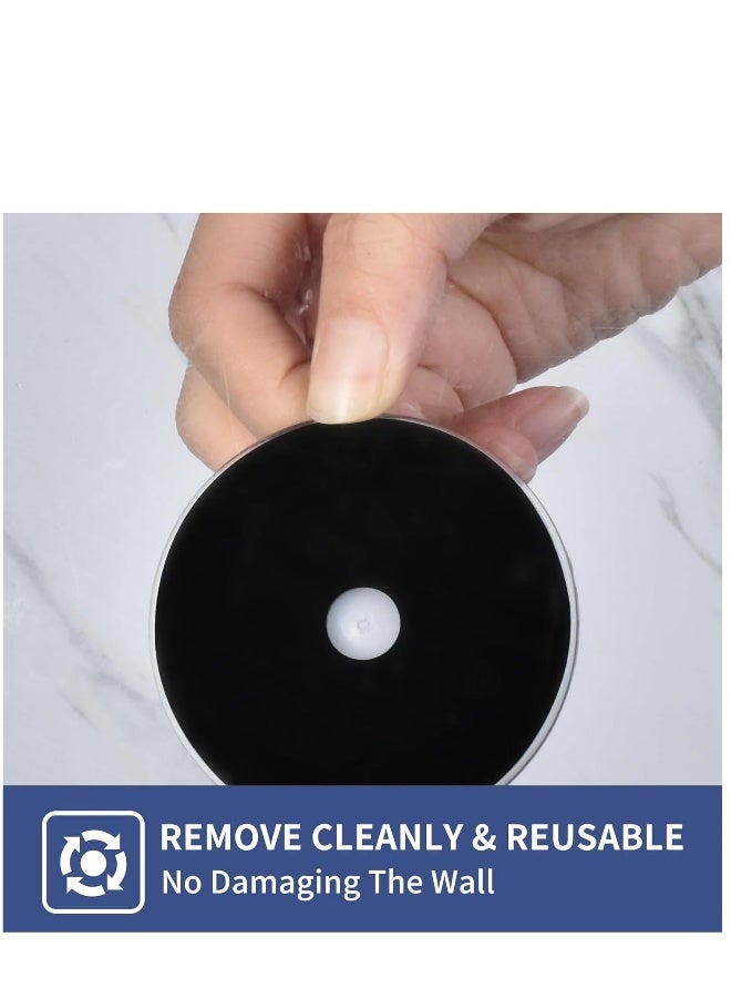 Suction Cup Hooks for Shower Towel Holder Stainless Steel Vacuum Bathroom Shower Hook Suction Washcloth Hanger Kitchen Towel Rack for Robe Loofah Wreath Glass Door Window Wall Brushed Black 2Pcs  - Image 2