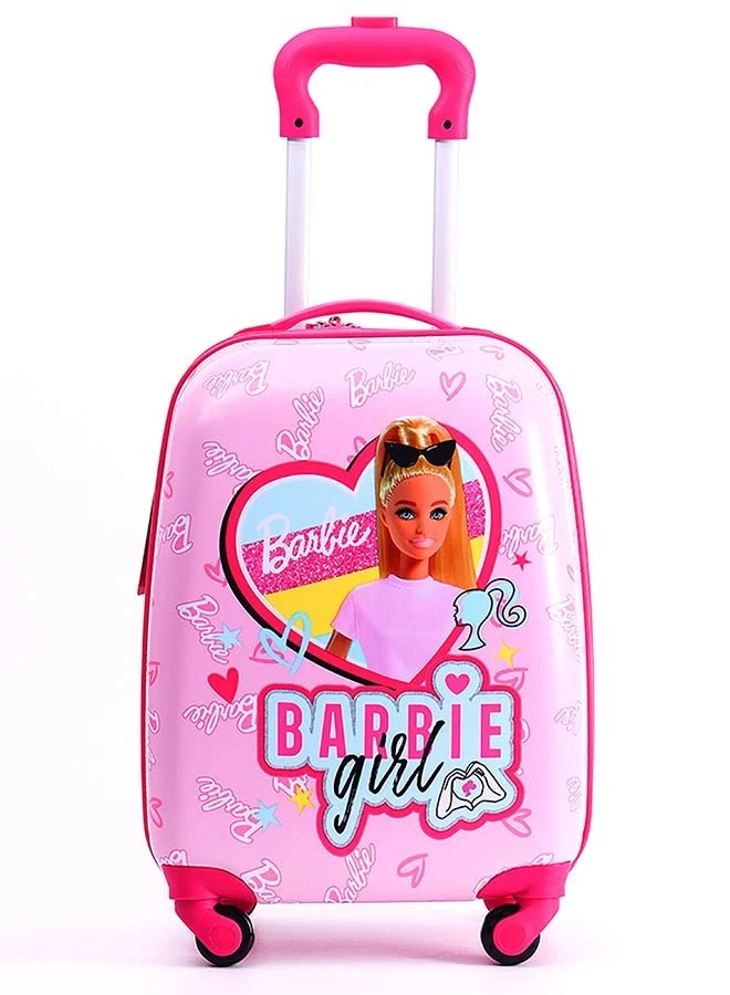 Trucare Barbie Kids Luggage Hardshell with Reusable Stickers 18 inches