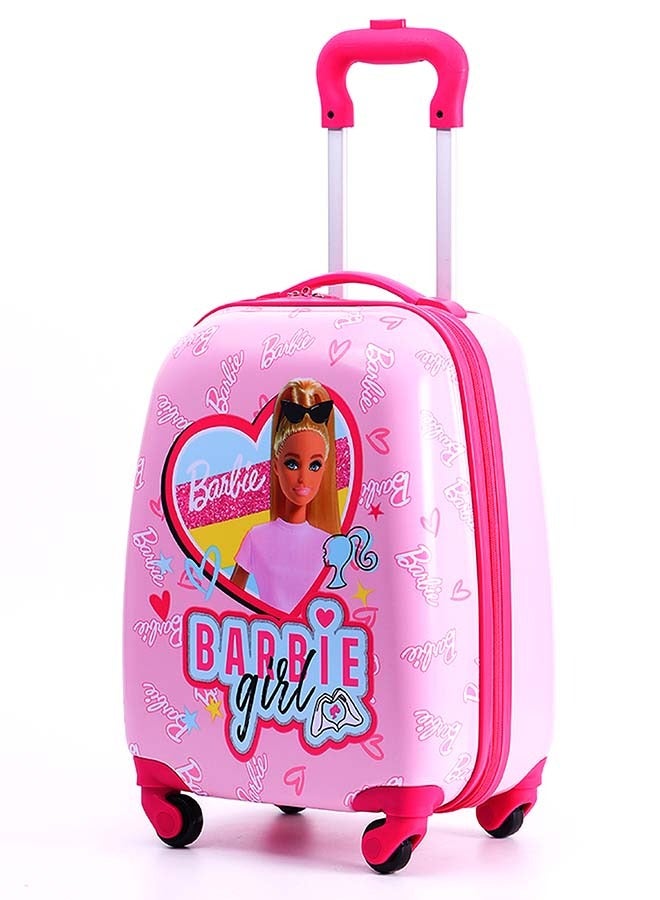 Trucare Barbie Kids Luggage Hardshell with Reusable Stickers 18 inches - Image 2