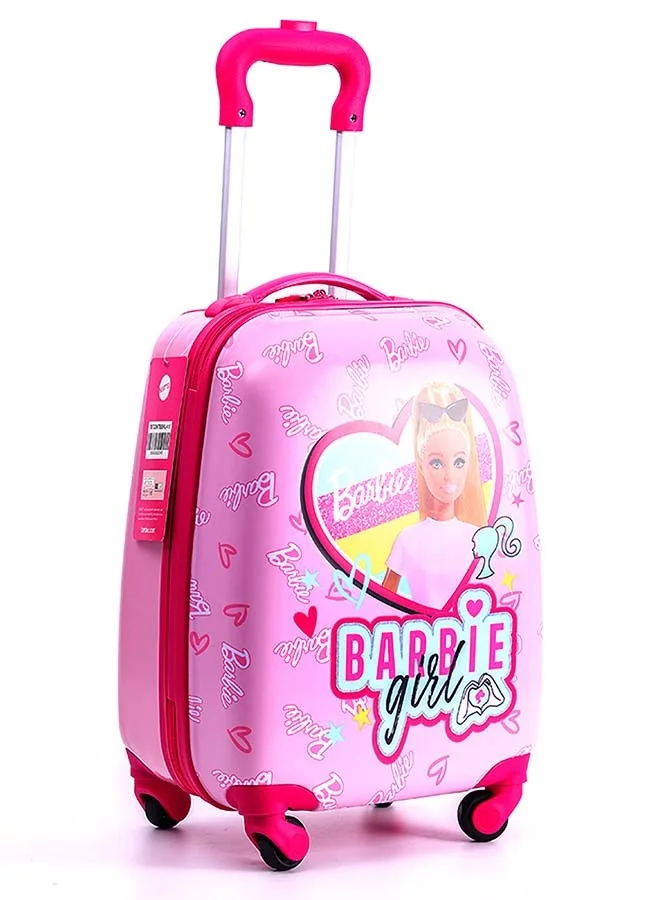 Trucare Barbie Kids Luggage Hardshell with Reusable Stickers 18 inches