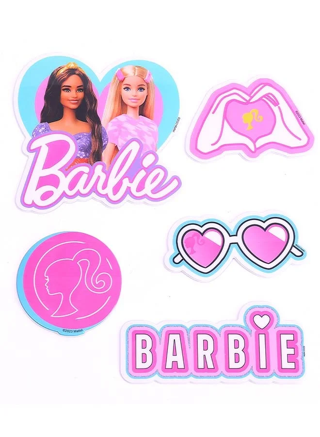 Trucare Barbie Kids Luggage Hardshell with Reusable Stickers 18 inches