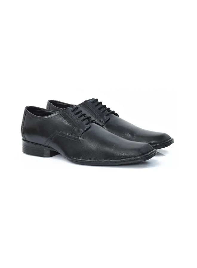 ATTILIO Men's Robert Woo 19 Oxford Derby Lace up Comfort Black Leather Work Office Formal Occasion Party Casual Wear Italian Design Anti Skid Padded Insole Trendy Premium
