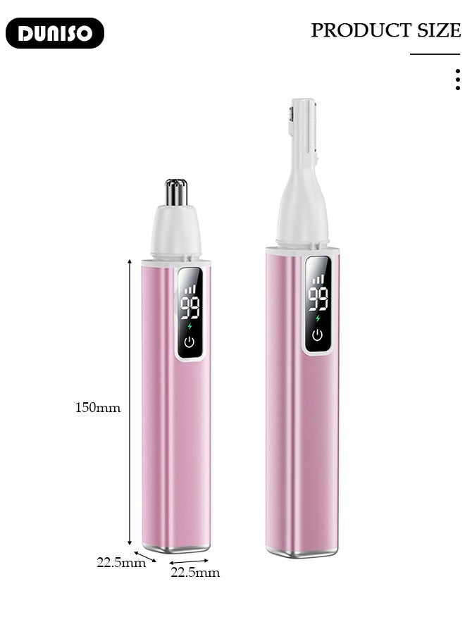 DUNISO Electric Eyebrow Trimmer, Rechargeable Painless Hair Remover with 3 Gear Adjustment , Detachable Cordless Eyebrow Hair Remover with LED Display, Facial Hair Remover for Women - Image 4
