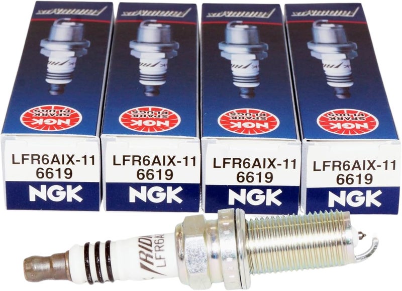NGK 4 PCS Iridium Spark Plugs LFR6AIX-11 - 6619 - Image 1