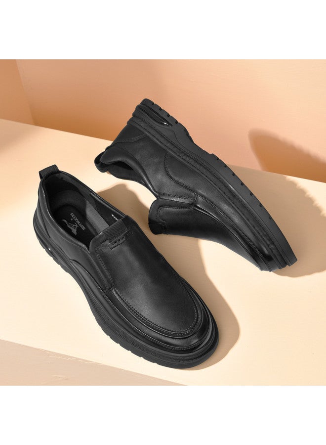 Septwolves Top Grain Leather】25 Business Casual Men's Leather Shoes, Genuine Leather Soft Sole Comfortable Slip-on Dress Shoes For Commuting And Driving - Image 5