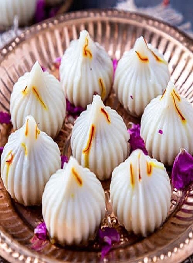 Kitchwish Pure Aluminium Modak Maker Mould (Size No. 3, 5.5 cm Height) - Traditional Ganesh Chaturthi Sweet Mould for Homemade Modaks, Silver (60 Grams) Pack of 4 - Image 5