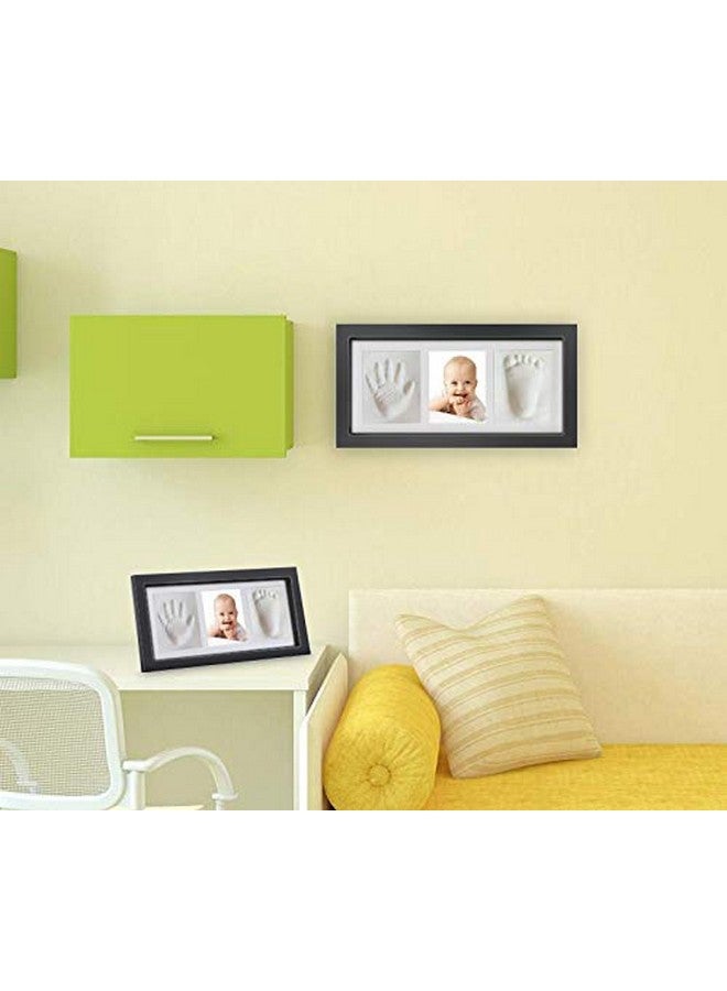 nuaele Baby Hand and Footprint Kit, Baby Girl Gifts, Baby Boy Gifts, Wall Mount & Desktop Mount Decor Shower Picture Frames Gift for Newborns - Roller, Mounting Hardware and Instructions - Black - Image 2