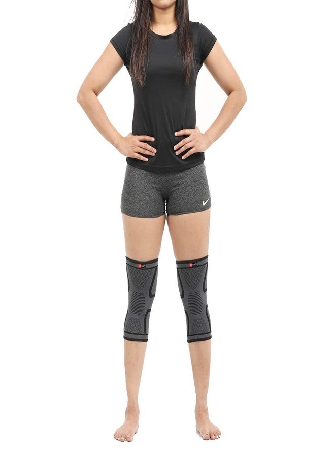 BESAFE Forever Premium Compression Knee Support, Knee Cap, Knee Sleeves brace Jogging, Running, Joint Pain Relief, Arthritis and Injury Recovery For Men and Women, Single, L - Image 2
