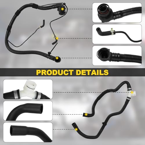 YEHERIT 6 Pcs Engine Radiator Coolant Hose, Heater Hose, PCV Pipe, Coolant Inlet & Outlet Pipe Set Compatible with Chevy Cruze 2011-2014 1.4L Replace # 13251447 13251435 13291779 94543097 25193343 55596898 - Image 5
