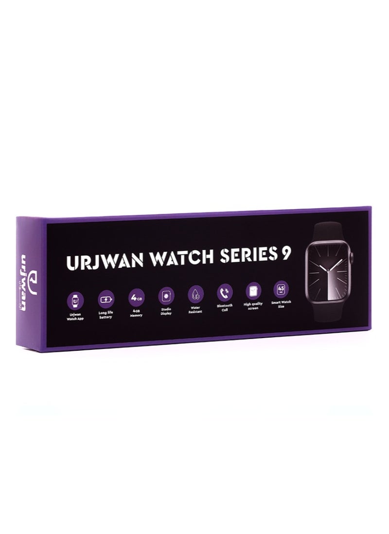 Urjwan - Smartwatch 9th Gen - Black, 41mm | High-Resolution Screen, Photo Display, Mobile App, Extra Strap, Call & Notification Support - Image 1