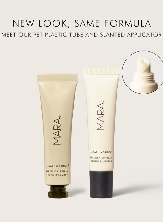 MARA - Natural Sea Silk Lip Balm With Algae + Moringa | Non-Toxic, Plant-Based Skin Care, Hypoallergenic | Moisturize, Plump + Soothe Dry, Chapped Lips (Clear, 0.5 oz | 15 ml) - Image 3