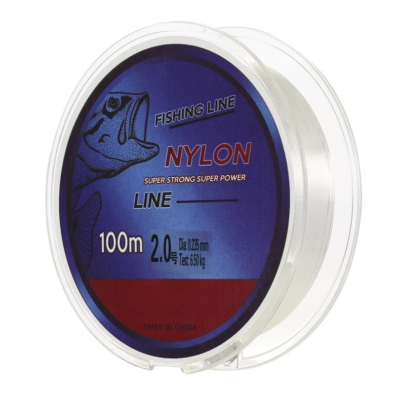 100m Fishing Line Thread Clear White Thin Fishing Line Smooth Casting for Freshwater and Saltwater - Image 1