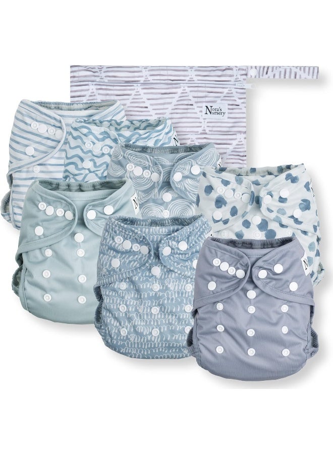 Nora's Nursery Cloth diaper Covers Parent, Something Blue - Image 1