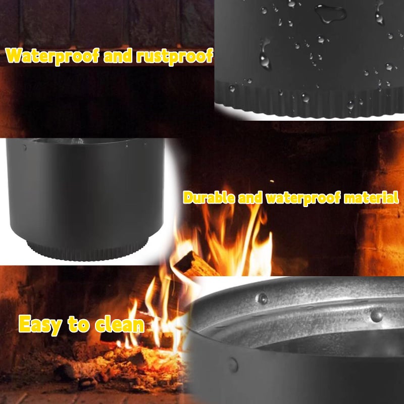 Pschimit.W 6 Inch Double Wall Stove Top Connecting Adapter for DVL 6DVL-AD Stove Collar Adapter,Black - Image 4