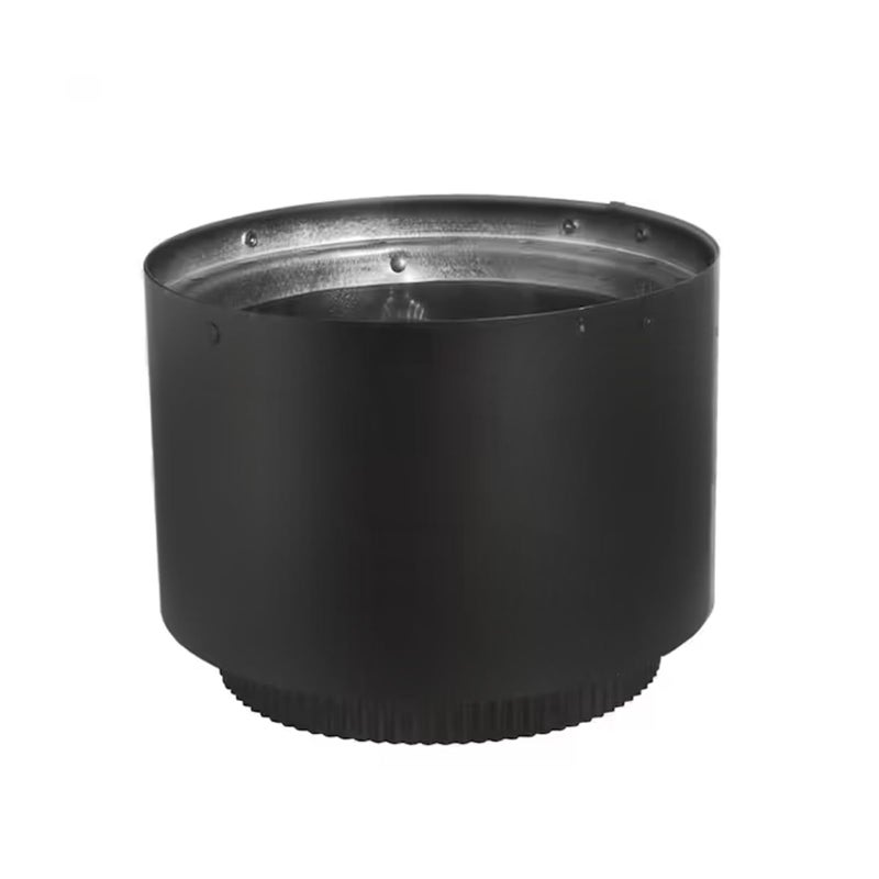 Pschimit.W 6 Inch Double Wall Stove Top Connecting Adapter for DVL 6DVL-AD Stove Collar Adapter,Black - Image 1
