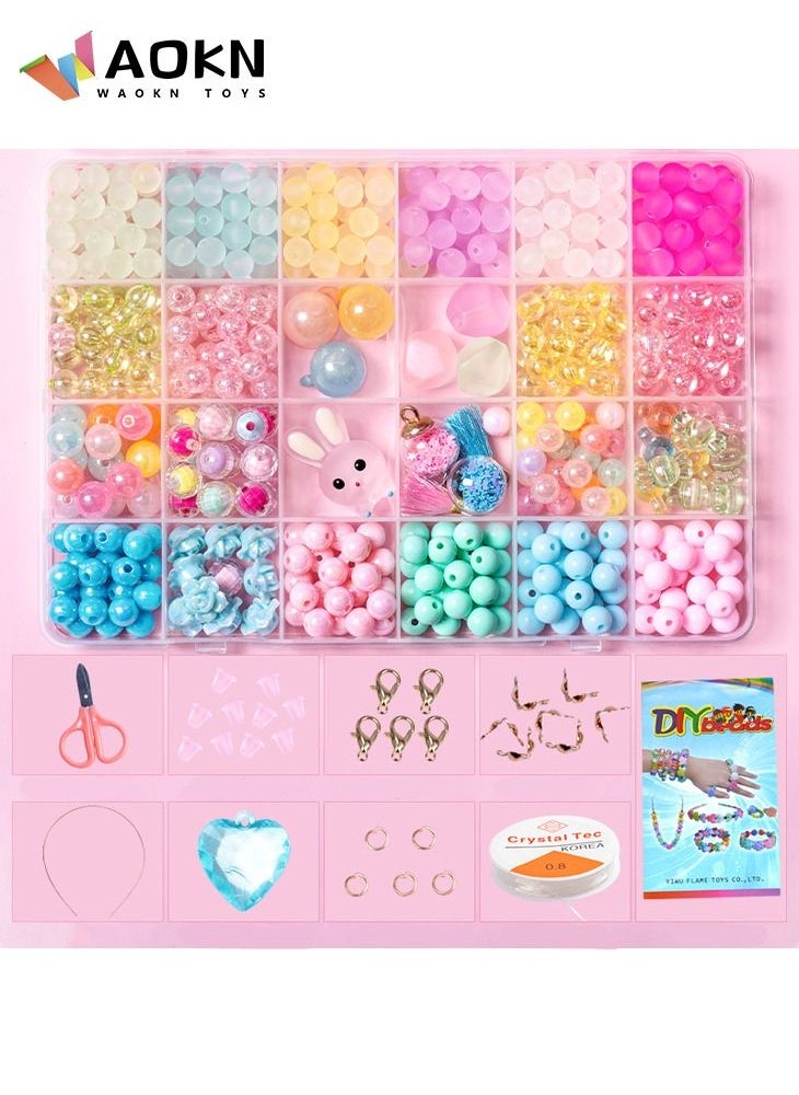 WAOKN - Updated 24 Grids Of Cute Clay Beads Making Kit For Birthday Gift For Women Girls Diy Arts And Crafts Accessories With Beautiful Pendant Elf Girl Set - Image 1
