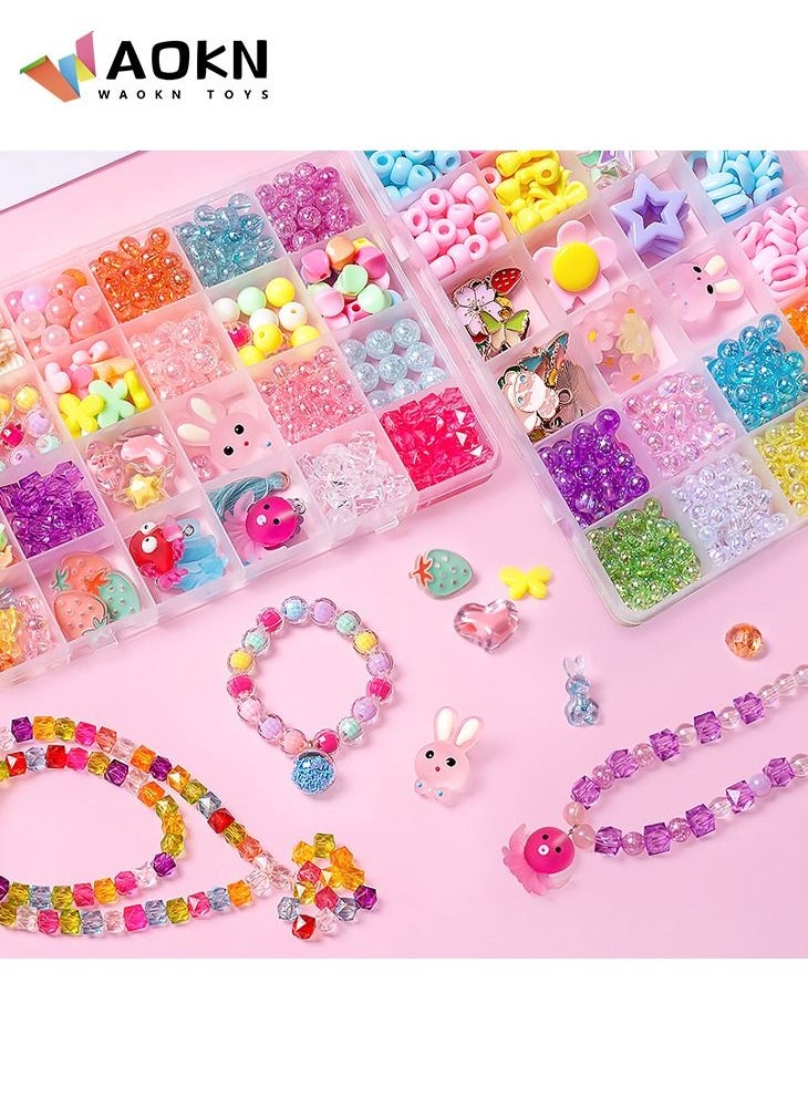 WAOKN - Updated 24 Grids Of Cute Clay Beads Making Kit For Birthday Gift For Women Girls Diy Arts And Crafts Accessories With Beautiful Pendant Elf Girl Set - Image 1