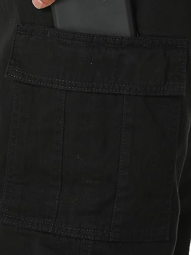 Wrangler Authentics Twill Relaxed Fit Cargo Pant, Black Twill, 32W x 29L - Image 3