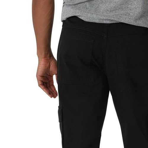 Wrangler Authentics Twill Relaxed Fit Cargo Pant, Black Twill, 32W x 29L - Image 4