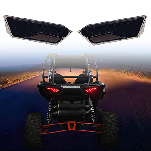 CPOWACE powace LED Tail Light Assembly Rear Brake Lights Rear Stop Lamp Left & Right Taillights Compatible with Polaris RZR 1000 900 XP 4 TURBO 2014-2018,Replaces 2412341 & 2412342 (Black) - Image 1