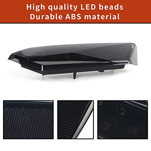 CPOWACE powace LED Tail Light Assembly Rear Brake Lights Rear Stop Lamp Left & Right Taillights Compatible with Polaris RZR 1000 900 XP 4 TURBO 2014-2018,Replaces 2412341 & 2412342 (Black) - Image 5