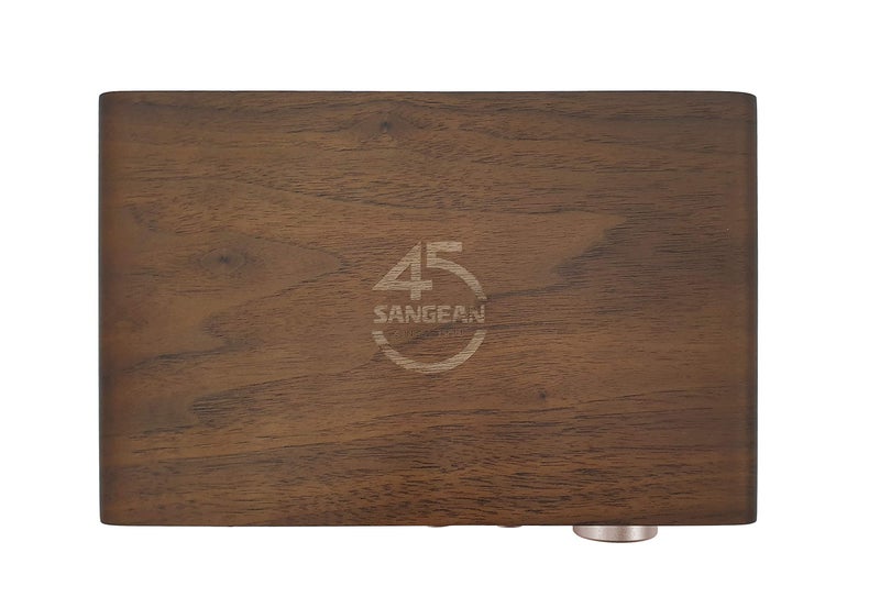 SANGEAN راديو خشبي خاص بالذكرى الخامسة والأربعين من سانجيان WR-16SE AM/FM/Bluetooth/Aux-in/USB لشحن الهاتف (جوز داكن مع ذهب وردي) - Image 5