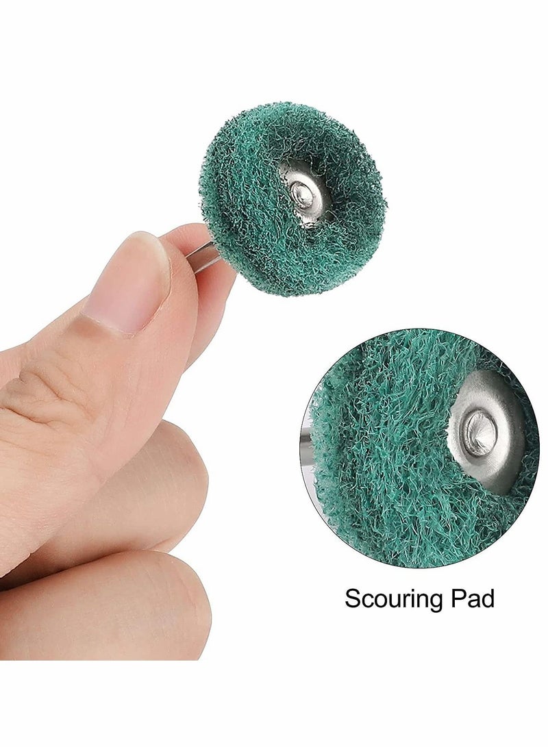 SYOSI Polishing Buffing Wheel Set, Wool Felt Brush Grinding, and Kit with 3mm Shank Head for Electric Rotary Tool Polisher Hand Drills 50 Pcs - Image 3