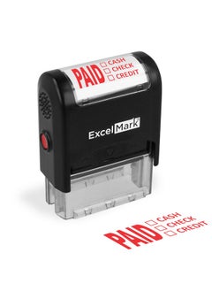 ExcelMark Check Credit - Excelmark Self-Inking Rubber Stamp - A1539 Red Ink  - Image 1