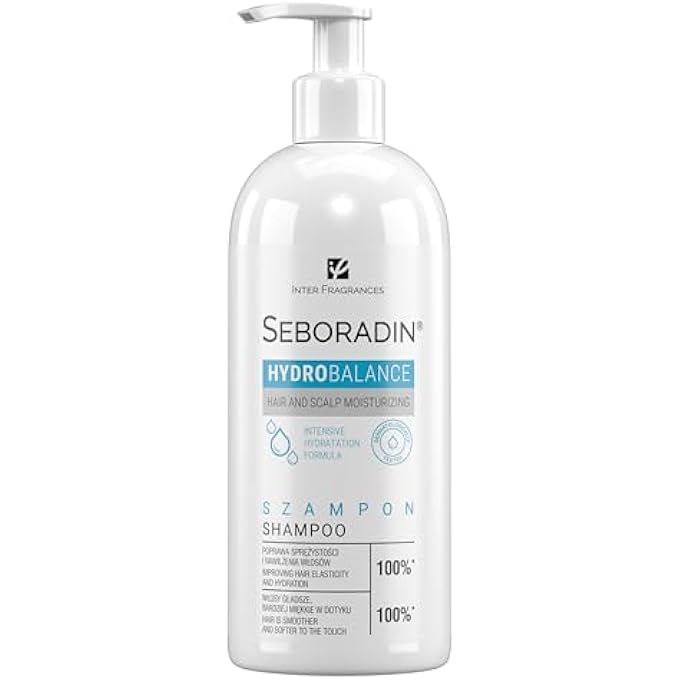 Seboradin SHAMPOO INTENSIVE MOISTURISING HAIR SHAMPOO FOR ALL HAIR TYPES AND SCALP HYDRATING FOR DRY HAIR IMPROVED ELASTICITY ALOE VERA HYDRO BALLANCE 400 ML - Image 1