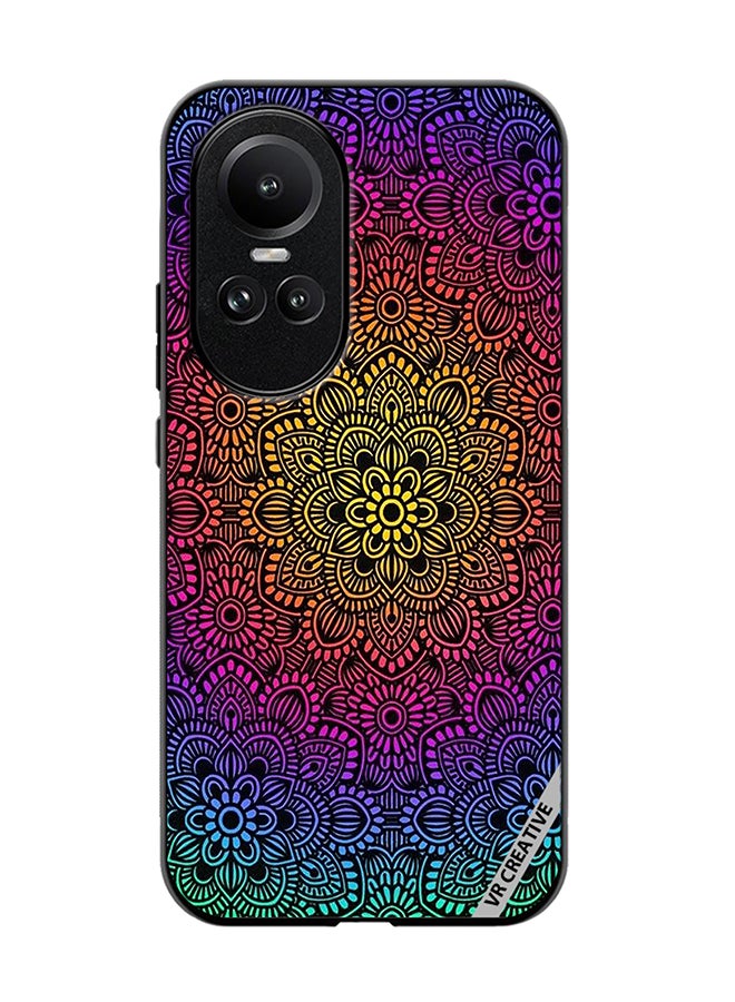 VR CREATIVE Protective Case Cover For Oppo Reno 10 Pro Mandala Design Multicolour - Image 1