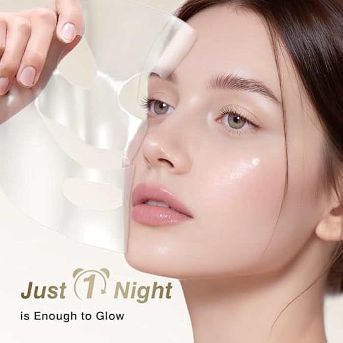 ISTON 6 Pack Bio-Collagen Real Deep Anti Wrinkle Lifting Mask,Overnight Hydrating Face Mask for All Skin Types -Pore Minimizing,Elasticity Enhancing,Firming,Moisturizing - Image 3