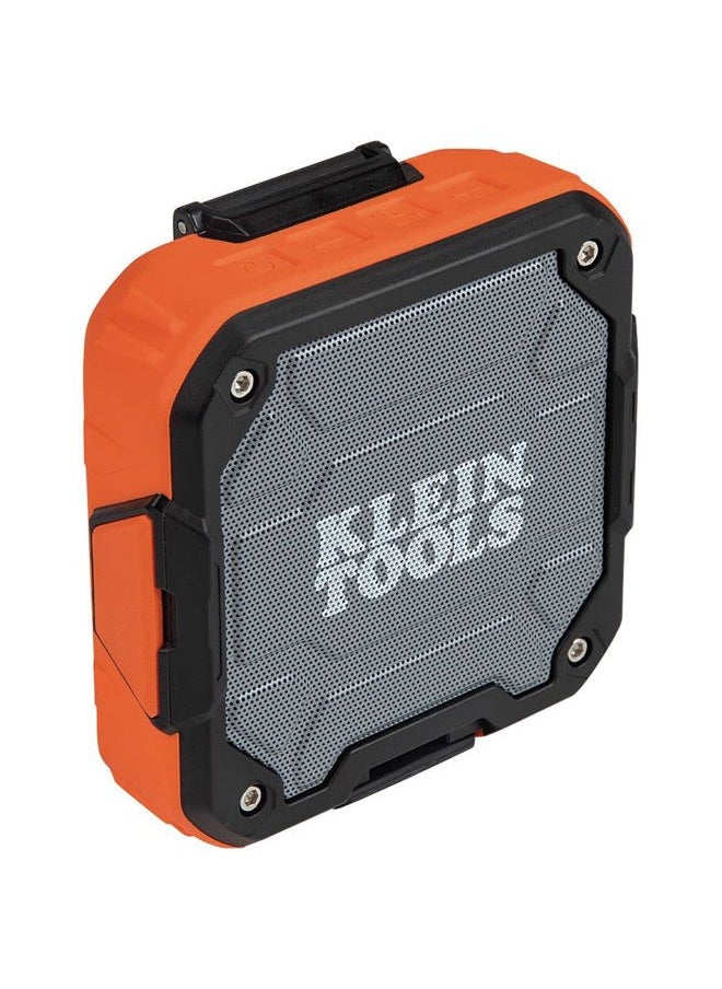 AEPJS2 Bluetooth Speaker With Magnetic Strip and Hook, Rechargeable, Wireless and Aux Capable, Hands Free Capable, 10 Hr Run Time, IP54 Dust and Water Resistant