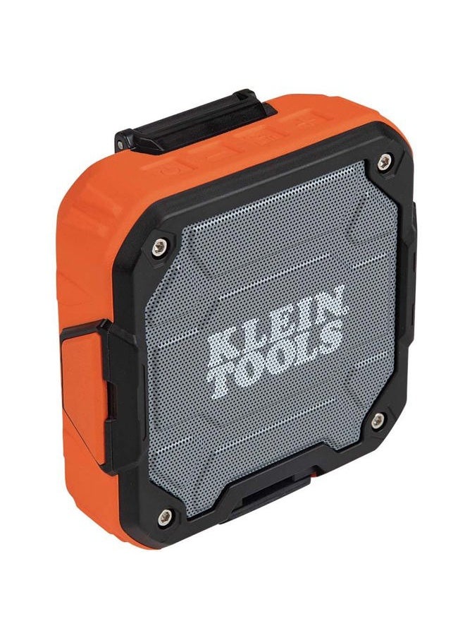 Klein Tools AEPJS2 Bluetooth Speaker With Magnetic Strip and Hook, Rechargeable, Wireless and Aux Capable, Hands Free Capable, 10 Hr Run Time, IP54 Dust and Water Resistant  - Image 1