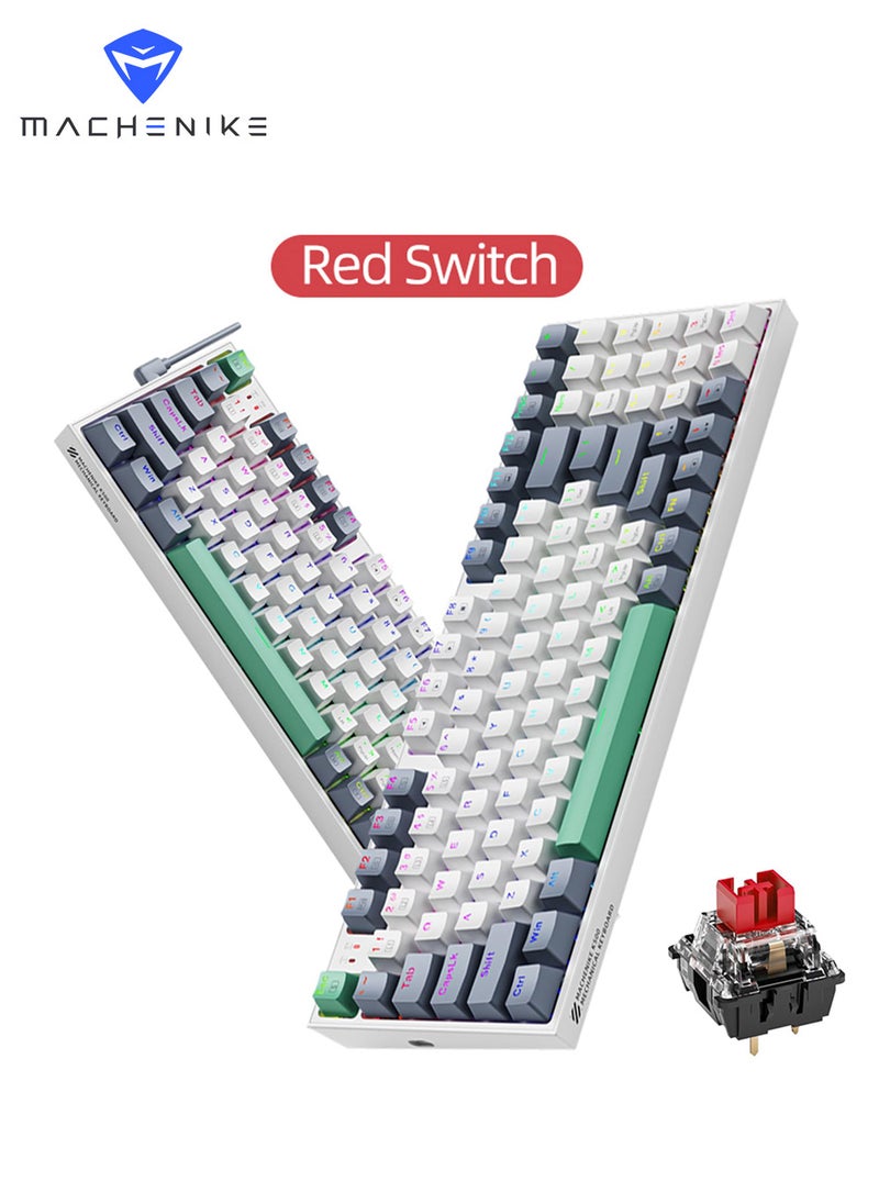 MACHENIKE - 94 Keys Gaming Keyboard Mechanical Wired Keyboard Hot Swappable With Red Switch RGB Light - Image 1