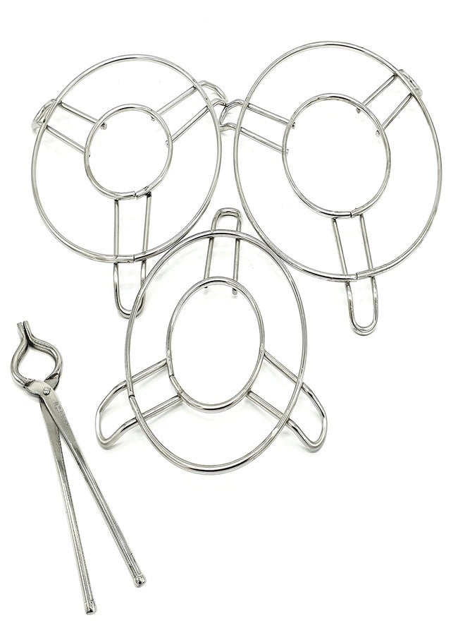 Maskey Sturdy Premium Stainless Steel Table Ring (Pack of 3) with Heavy Pakkad Hot Pot Stand for Hot Plates/Utensils, Cooker and Tableware/Cookware etc - Image 1