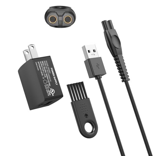 Superer شاحن سريع Superer 5V مناسب لفيليبس نوريلكو ون بليد 360 QP2724 QP2834، سلسلة Wet&Dry 2000 2400، QP4631 QP6542 QP6552 QP4530 QP1924 QP1324 MG7910 MG5910 MG9510 MG3919 MG9525 لآلة حلاقة فيليبس - Image 1