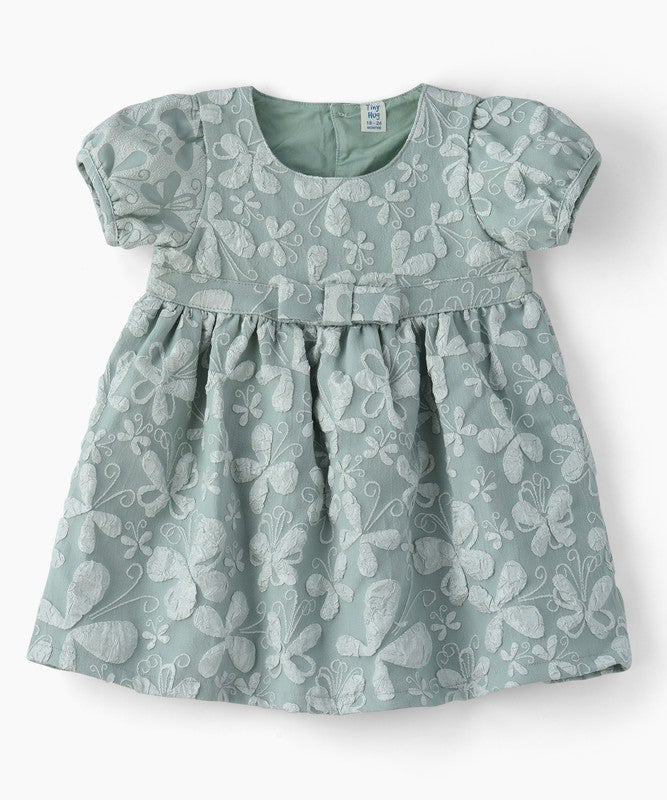 TINY HUG BABY GIRL PARTY FLORAL DRESS - Image 1