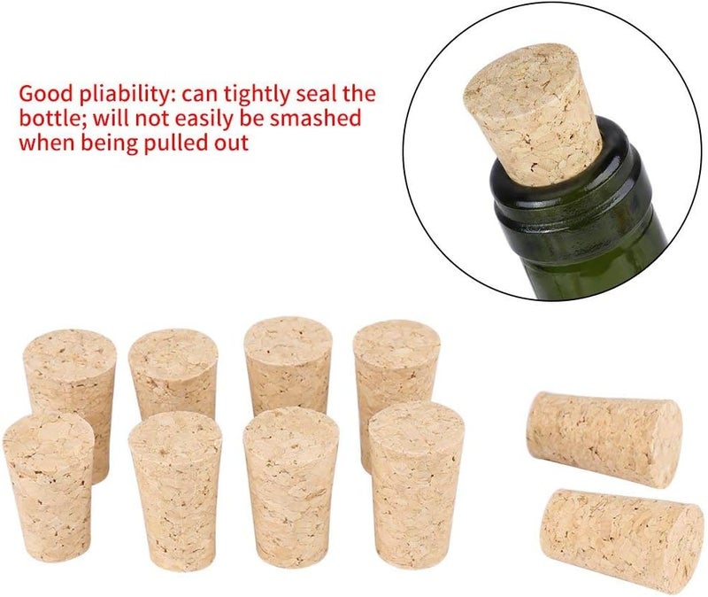 MAKINGTEC Tapered Corks, 50 Pcs Natural Tapered Corks, Wine Corks, Reusable Straight Wine Corks Stopper, 22 * 18 * 35mm Wooden Wine Stopper, Premium Corks, for Wine Making Craft - Image 3