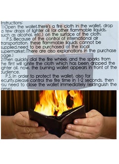 Generic Magic Fire Wallet Trick Magic Show Wallet Fire Flaming Wallet Leather Street Show Props Inconceivable Wallet Gimmick Comedy Magic Props  - Image 5