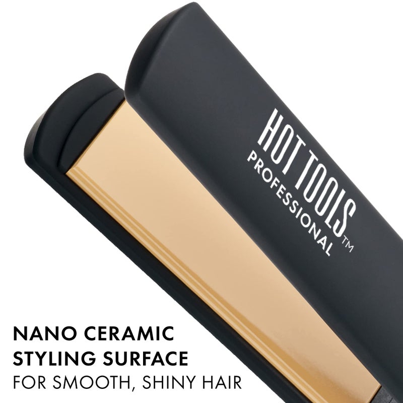 Hot Tools Pro Artist Nano Ceramic Flat iron | Wide Plate for Faster Styling (1-1/4 in) - Image 4