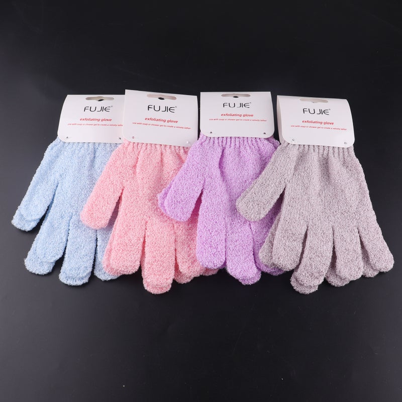 Large Double-Sided Exfoliating Bath Glove - Nylon Five-Finger Scrubbing Towel for Body Cleansing - Image 1